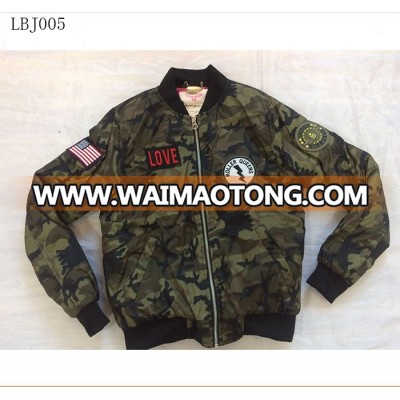 lady camo coat winter padded women bomber camouflage jacket